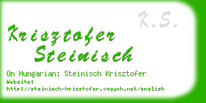 krisztofer steinisch business card